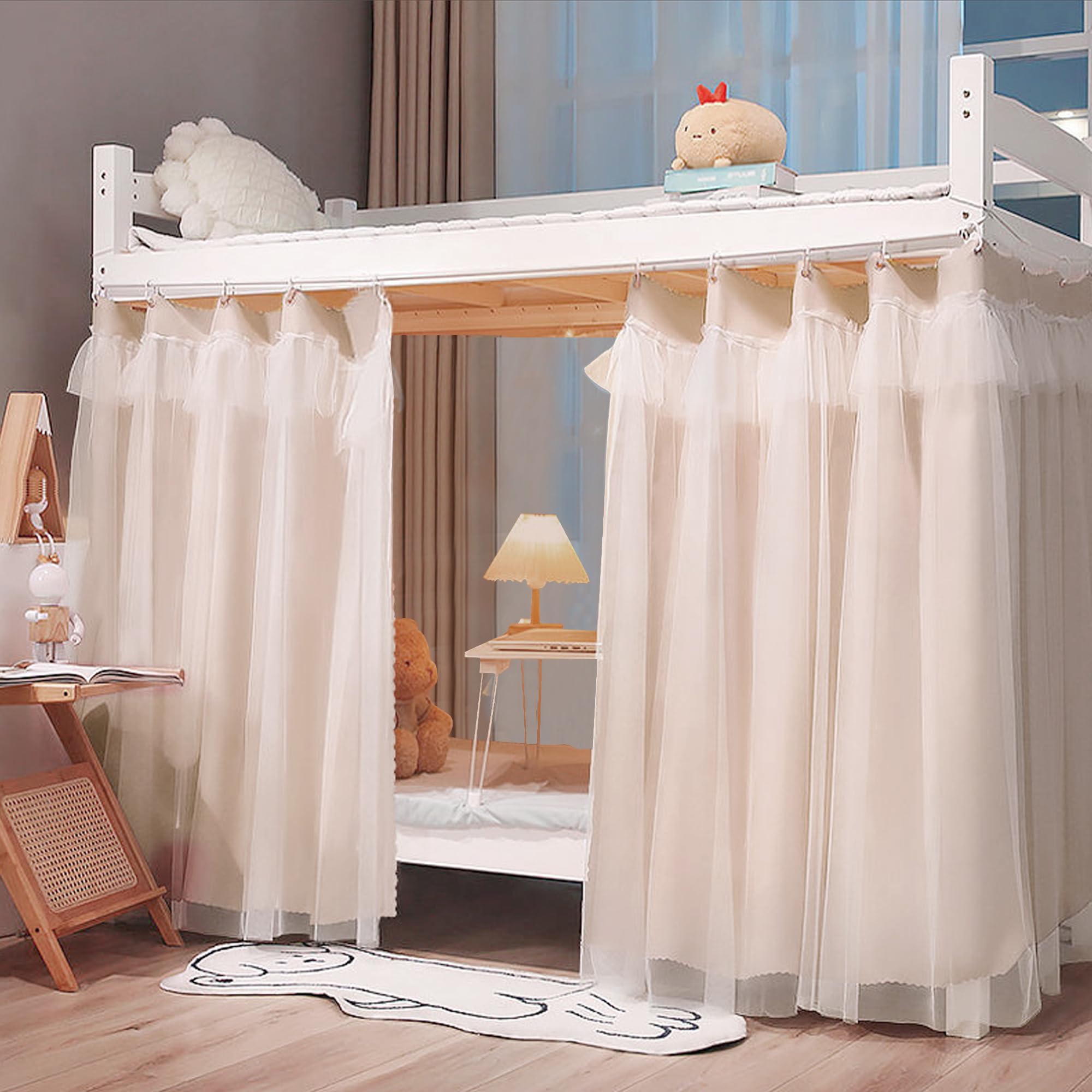 Amazon.com: Mocarly Dorm Single Twin Bunk Bed Tents Drapes 