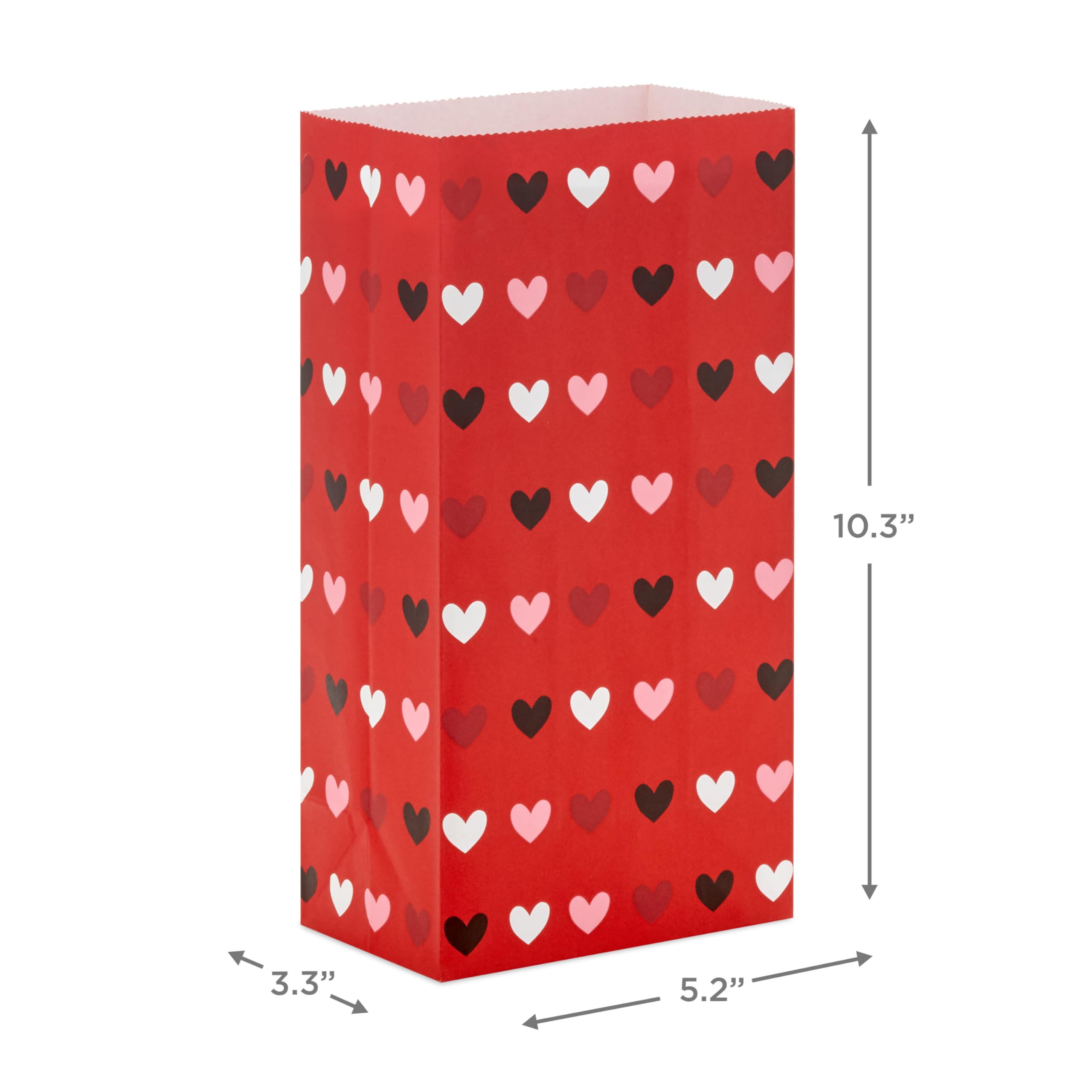 Hallmark Valentine's Day Paper Treat Sacks (30 Bags: Happy Valentine's Day, Hearts) for Classroom Parties, Valentines, Kids, Coworkers