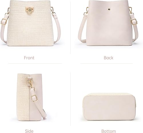 Vista 7 de KALIDI Bolsos cruzados para mujer de cuero vegano Bolso de hombro de moda con múltiples bolsillos