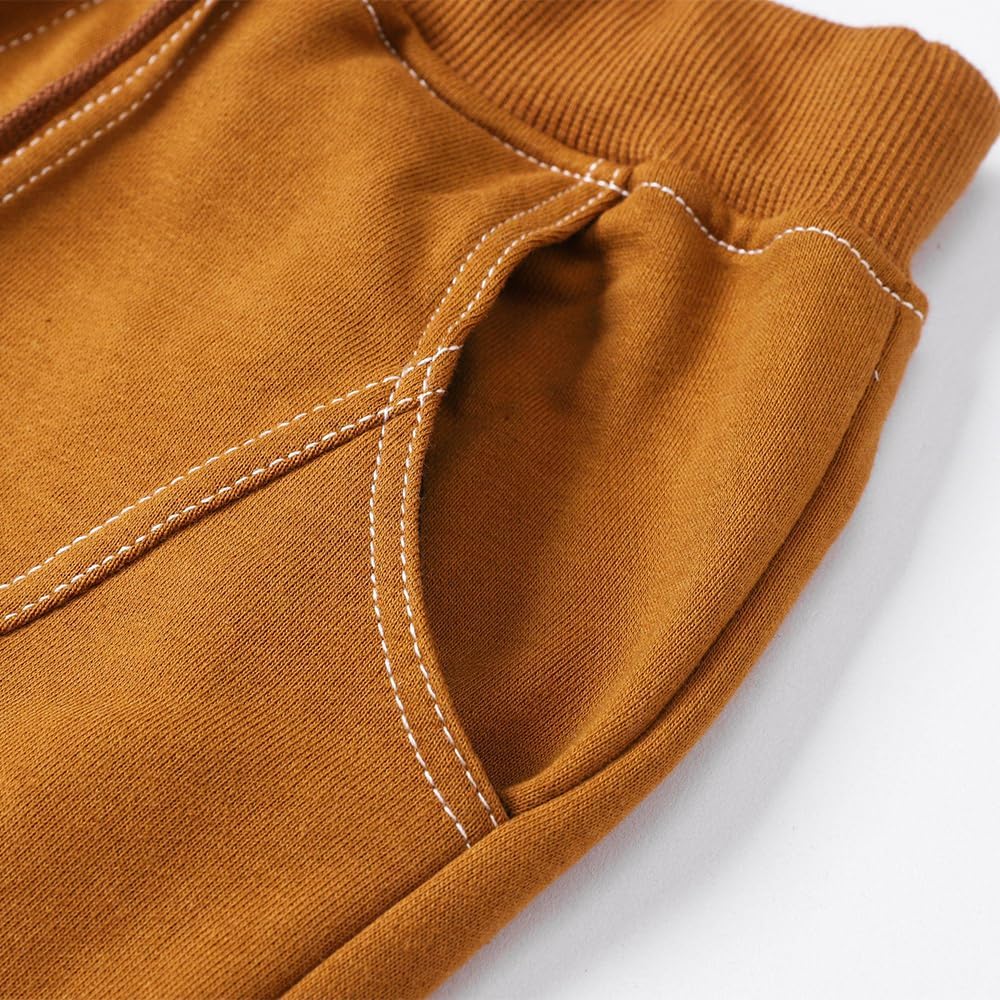 SHOOYING Boy's Baggy Cotton Sweatpants Casual Elastic Joggers Pants, 4-16 Years - Image 5