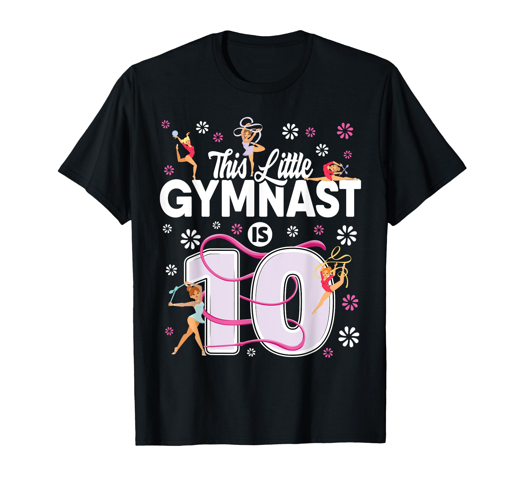 10 Year Old Gymnast 10th Birthday Girl Tumbling Gymnastics T-Shirt