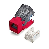Vista 28 de trueCABLE - Conector Keystone sin herramientas Cat6, sin blindaje (UTP), PoE++ (4PPoE) 100 W, certificación UL, verificado ETL, certificado Blanco