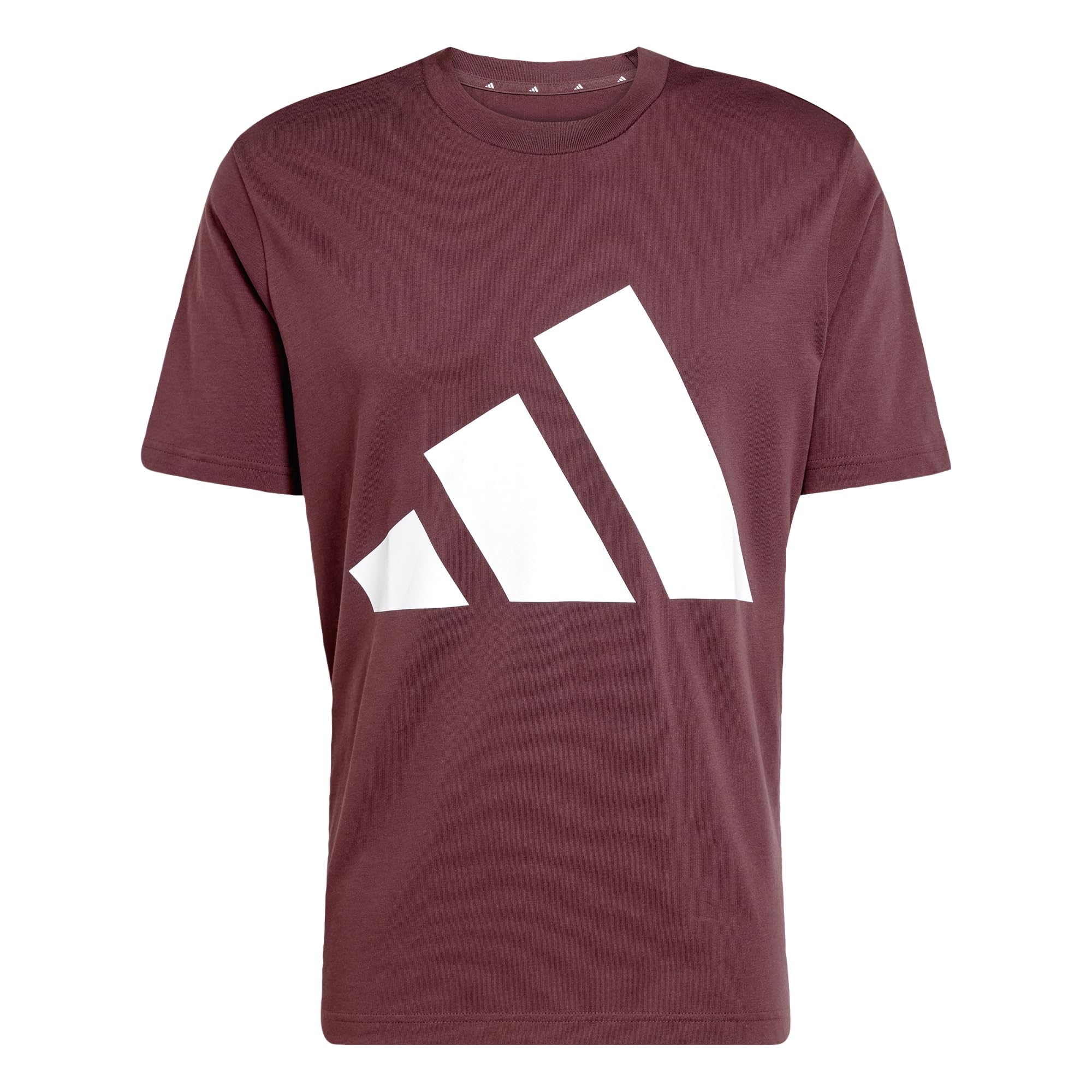 adidas Men's Essentials Big Logo Single Jersey TEE, Aurora Ruby/White, XS