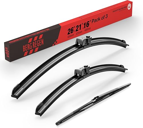 Miniatura 41 de BERG REGEN Juego de limpiaparabrisas de 26+16 pulgadas con limpiaparabrisas trasero de 12 pulgadas de repuesto para Subaru Crosstrek 2013-2017