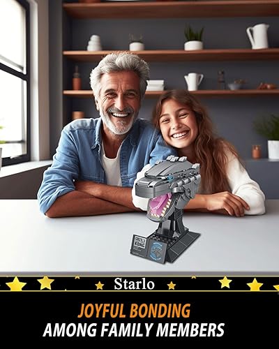 Miniatura 3 de Starlo Bloques de construcción de cabeza de rey monstruo, compatible con juegos de Legos, kits de construcción de dinosaurios, regalo para adultos,