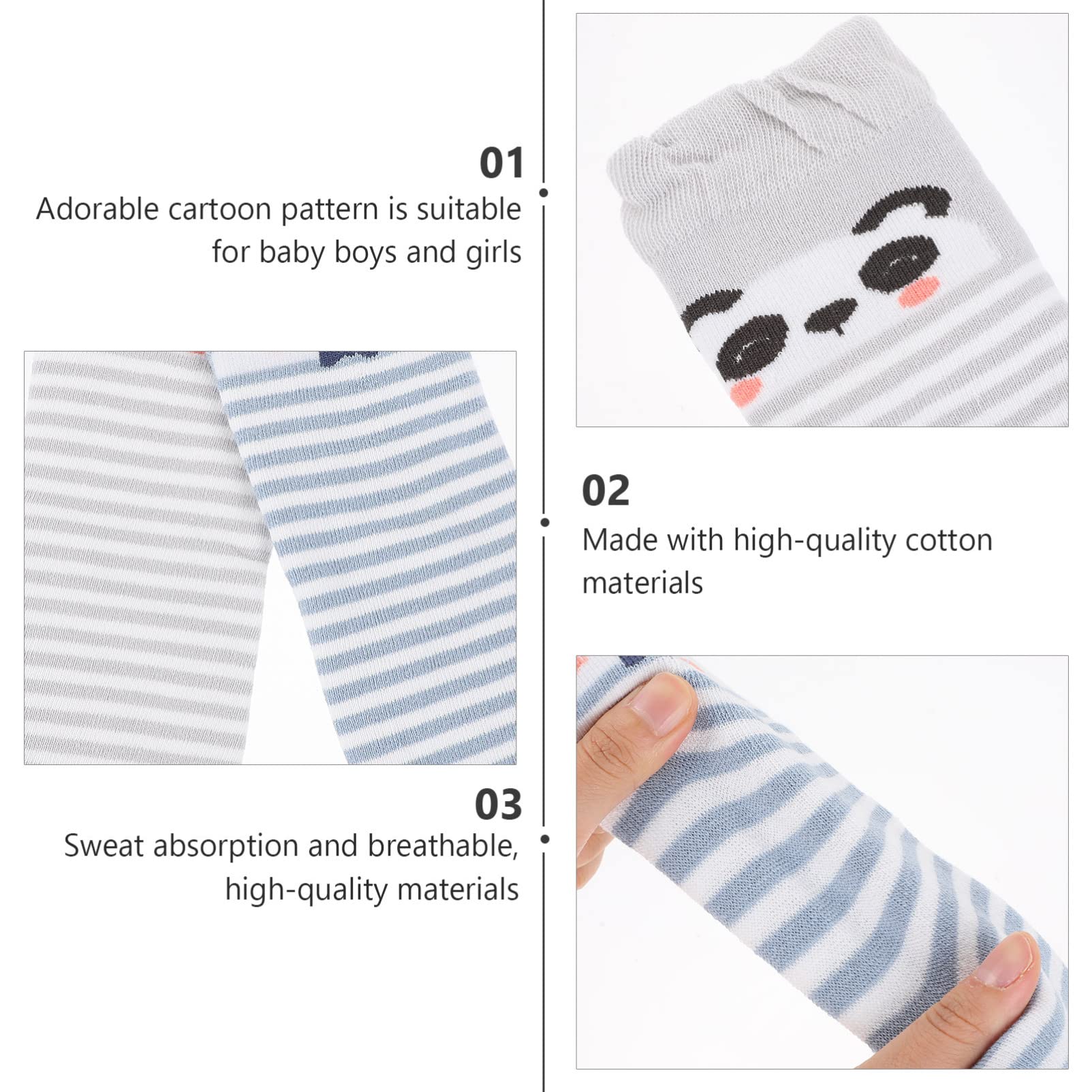 Healeved 2 Pairs Children's Tube Socks Medium Winter Warm Cotton Polyester Socks for Boys and Girls