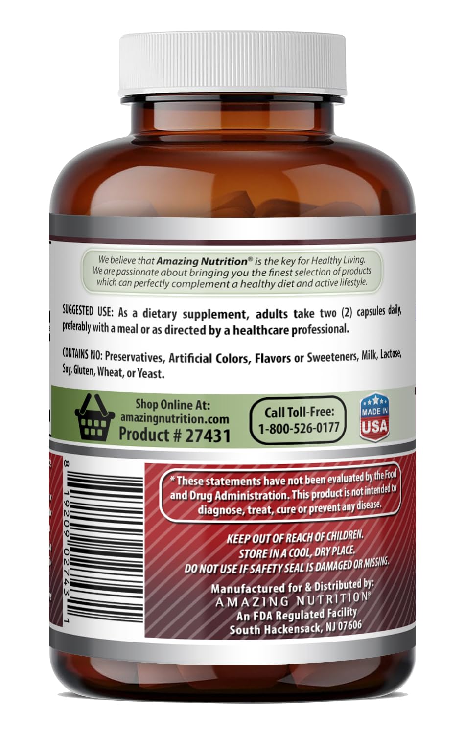 Amazing Formulas Tart Cherry 700 Mg | Standardized 10:1 Extract | 200 Capsules | Gluten-Free | Made in USA — Amazon image 3