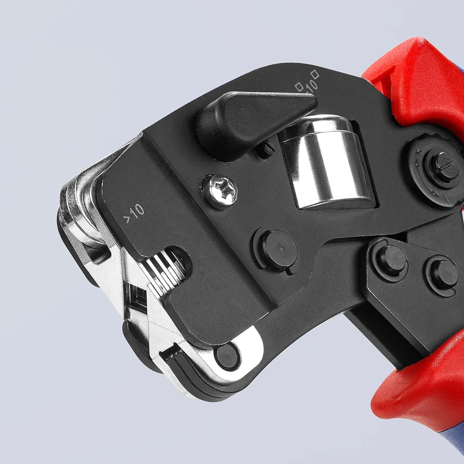 KNIPEX Crimpatrice per terminali a bussola, con regolazione automatica per crimpaggio frontale con impugnature multicomponente 190, 97 53 09