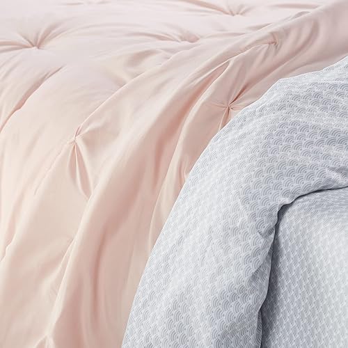 Miniatura 5 de Serta Simply Clean - Cama plisada ligera de 7 piezas en una bolsa para todas las estaciones, tamaño King, color rubor