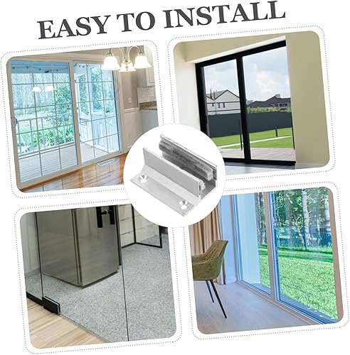 Miniatura 4 de Rodillo guía de piso de puerta corredera de aleación de aluminio Rodillo de estancia de puerta de vidrio para un rendimiento suave y silencioso para