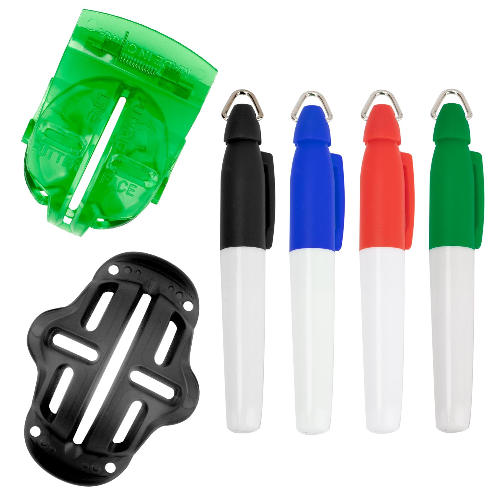 Golf Ball Line Marker,Golf Ball Markers,Golf Ball Line Drawing Marking Alignment Kits,Golf Pens,Golf Marker Tools,Golf Ball Marking Tool,2 Pack Golf Ball Liner Template And 4 Pcs Golf Ball Markers