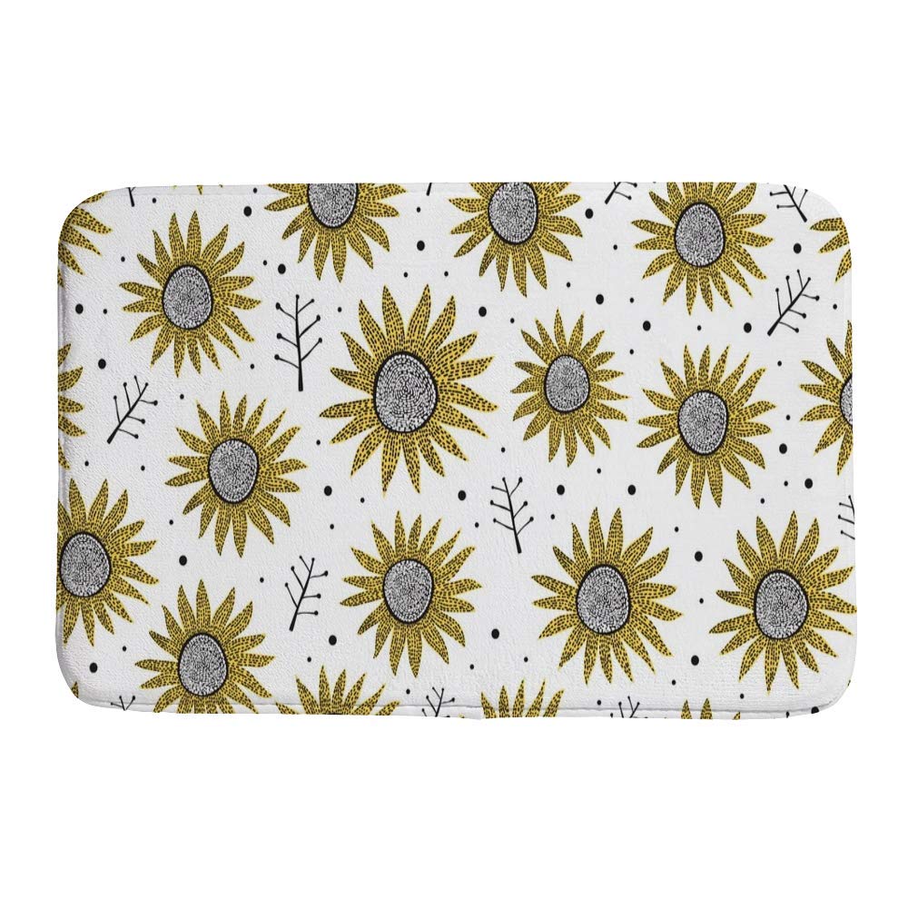 Tapis de bain tournesol antidérapant pour éviter les glissades