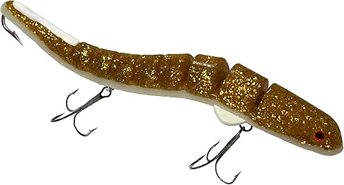 Delong Lures - Señuelos de pesca almizclados, señuelos de pesca de bruja voladora de 11 pulgadas para lubina, lucio, almizclado - Cebos segmentados
