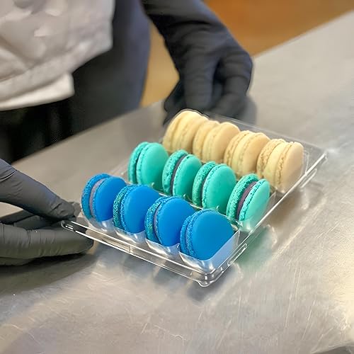 Miniatura 3 de Surtido de macarons azules - Macarrones de baby shower - It's a boy - Juego de galletas francesas - Sin gluten - Hecho a mano por chefs franceses -