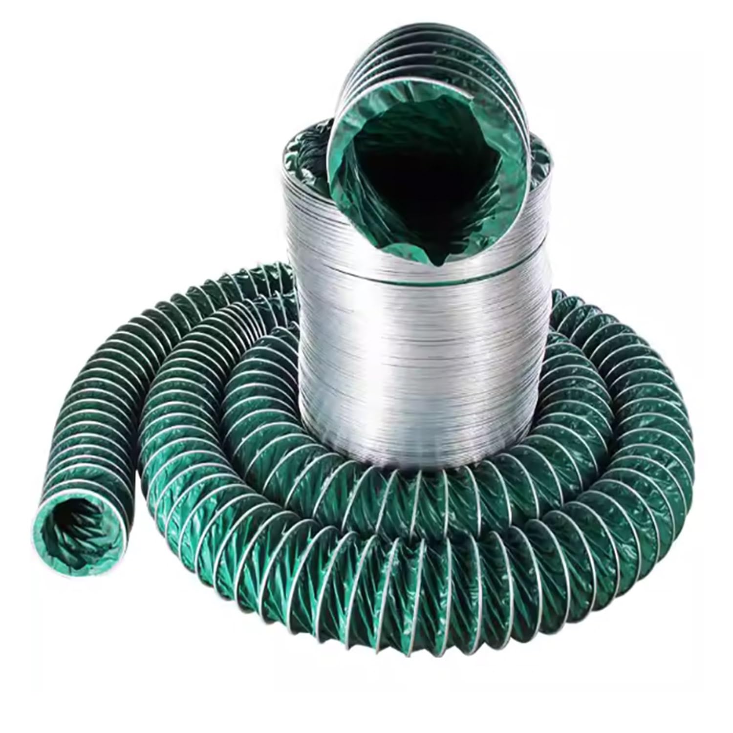 Manguera de ventilación industrial, manguera flexible de lona para sistemas de climatización, conductos de escape de secadoras y sopladores(2m,150mm)