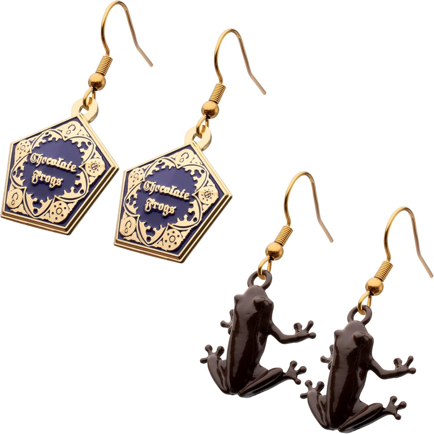 Harry Potter Chocolate Frog & Honeydukes Box Earrings Set – Amazon Exclusive – Officially Licensed Wizarding World Jewelry for Fans & Collectors – Charming Dangle Earrings Featuring Chocolate Frog & Honeydukes Packaging – for Potterheads