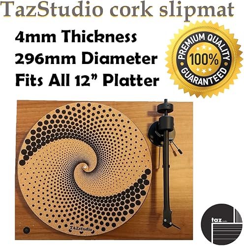 Miniatura 17 de Tapete de corcho prémium para tocadiscos de vinilo LP para un mejor soporte de sonido en el tocadiscos de vinilo LP, tapete de corcho con diseño M4