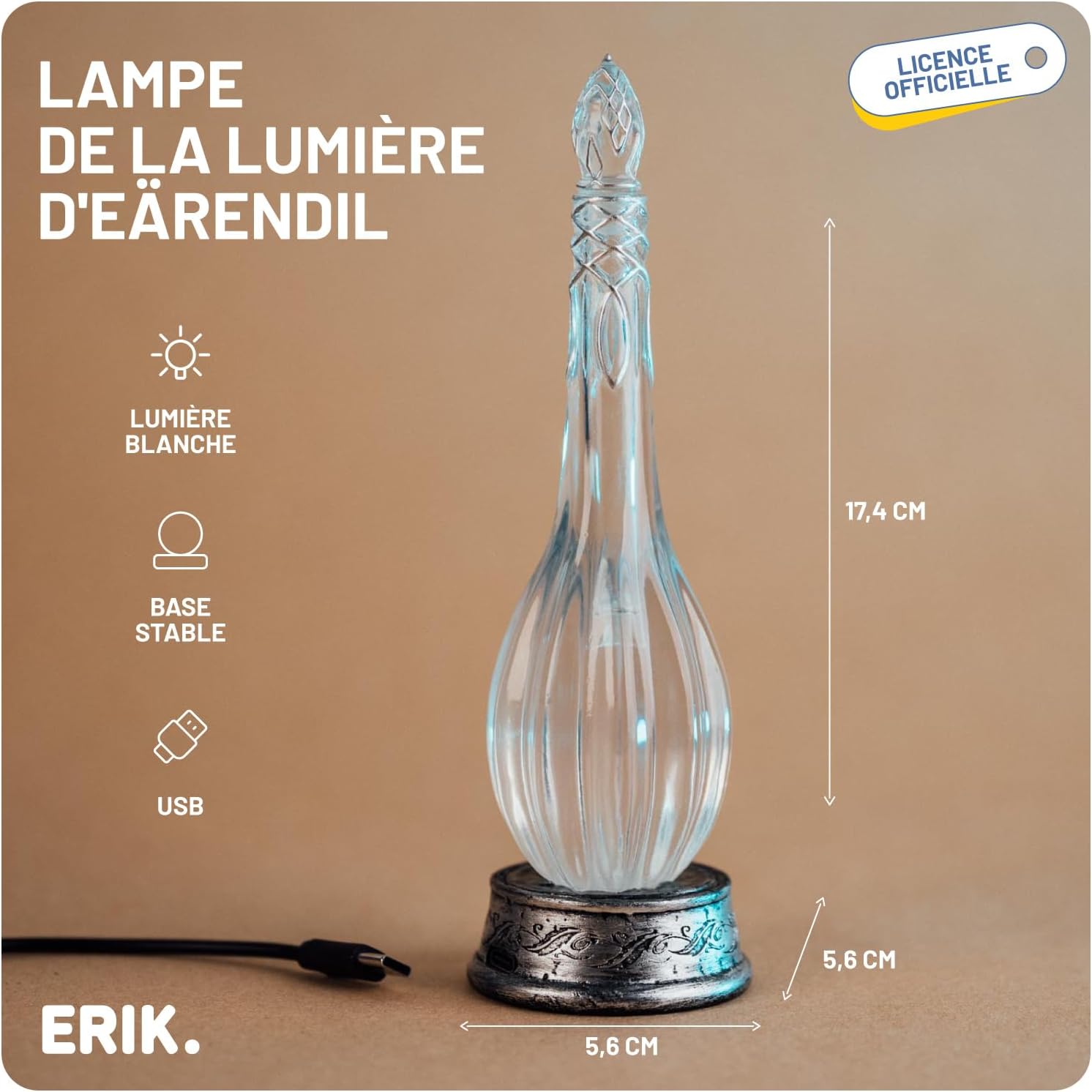 💡👣 Lampe la Lumière d'Eärendil : Le Seigneur des Anneaux
