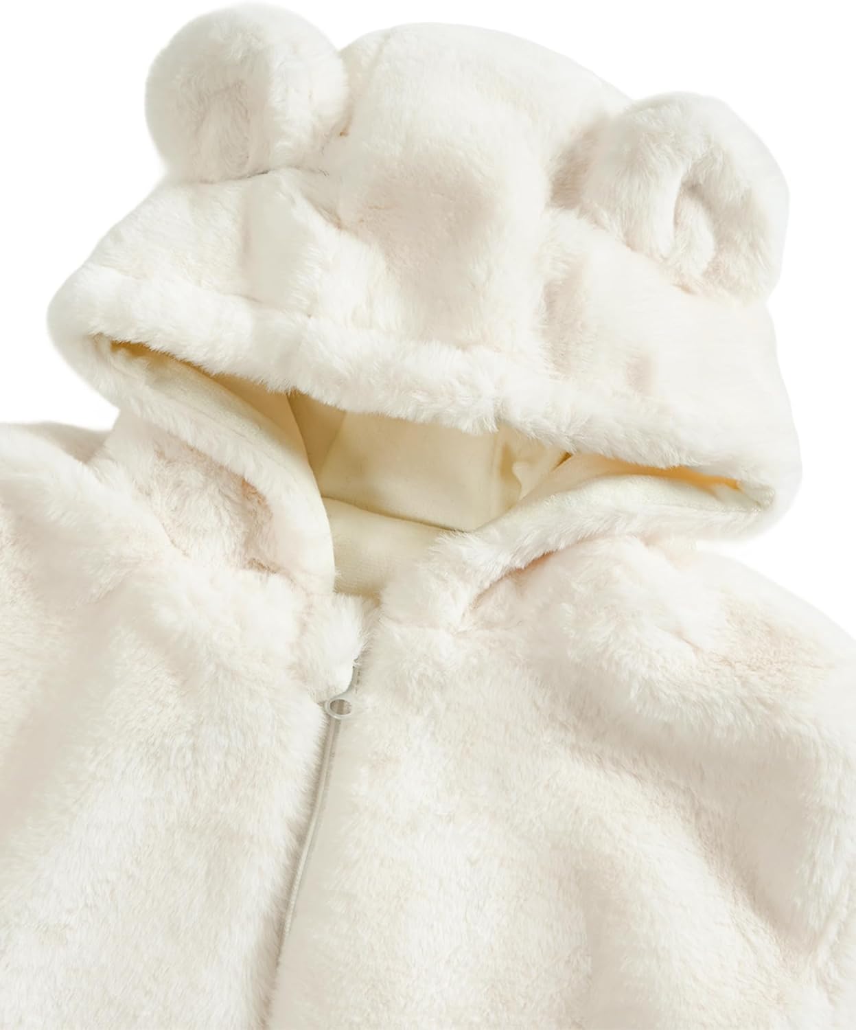 Toddler Boys Fleece Fuzzy Warm Bear Ear Hoodies Jacket Zipper Side Pockets Winter Clothes Coat for 2T - 5T - Image 3