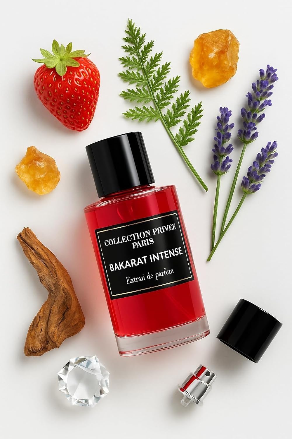 Bakarat Intense 50ml Collection Privée Paris – Extrait de Parfum Mixte – Parfum Ambré Sucré – Longue Tenue – Inspiration Parfum de Luxe