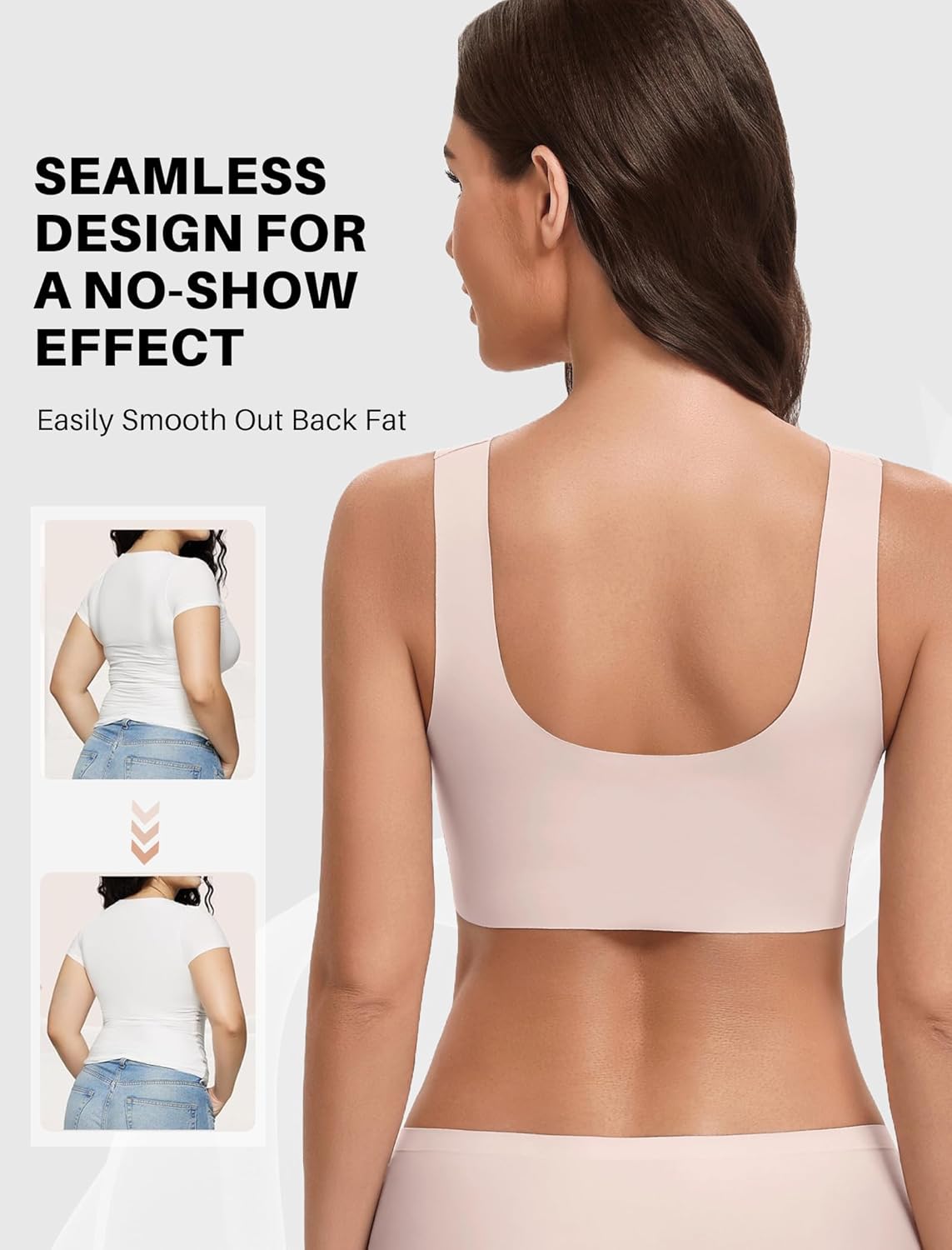 Avidlove Women's Comfy Pullover Wireless Bra Seamless Bralettes No Underwire T Shirt Wirefree Wide Straps Sleep Everyday Bras - Image 4