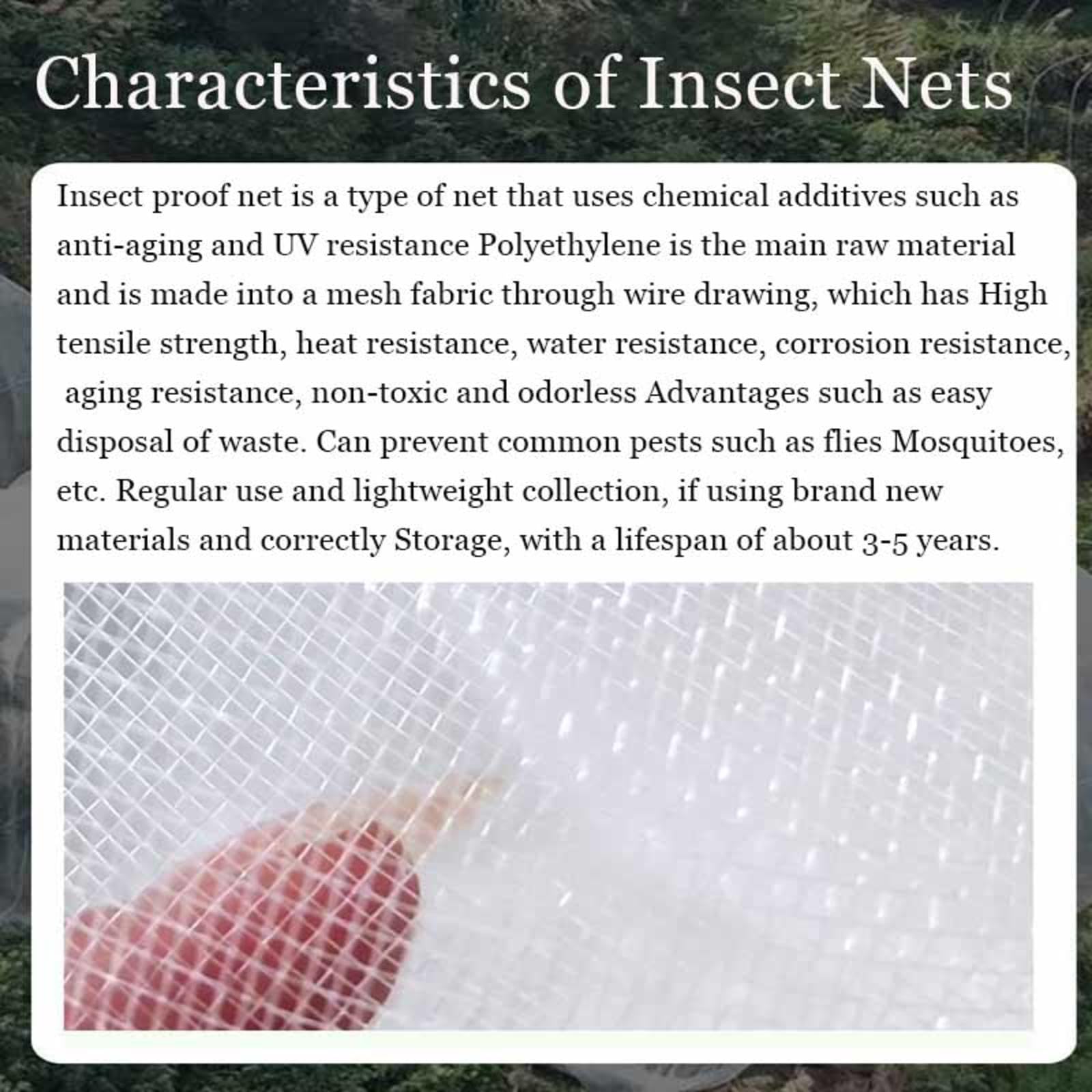 Rete Anti Insetti,Rete Anti Insetti per Orto,Rete di Protezione dagli Insetti,Rete Anti Uccelli,Rete di Protezione delle Piante,Reti Protettive da Giardino,Colture e Serre,3m*30m