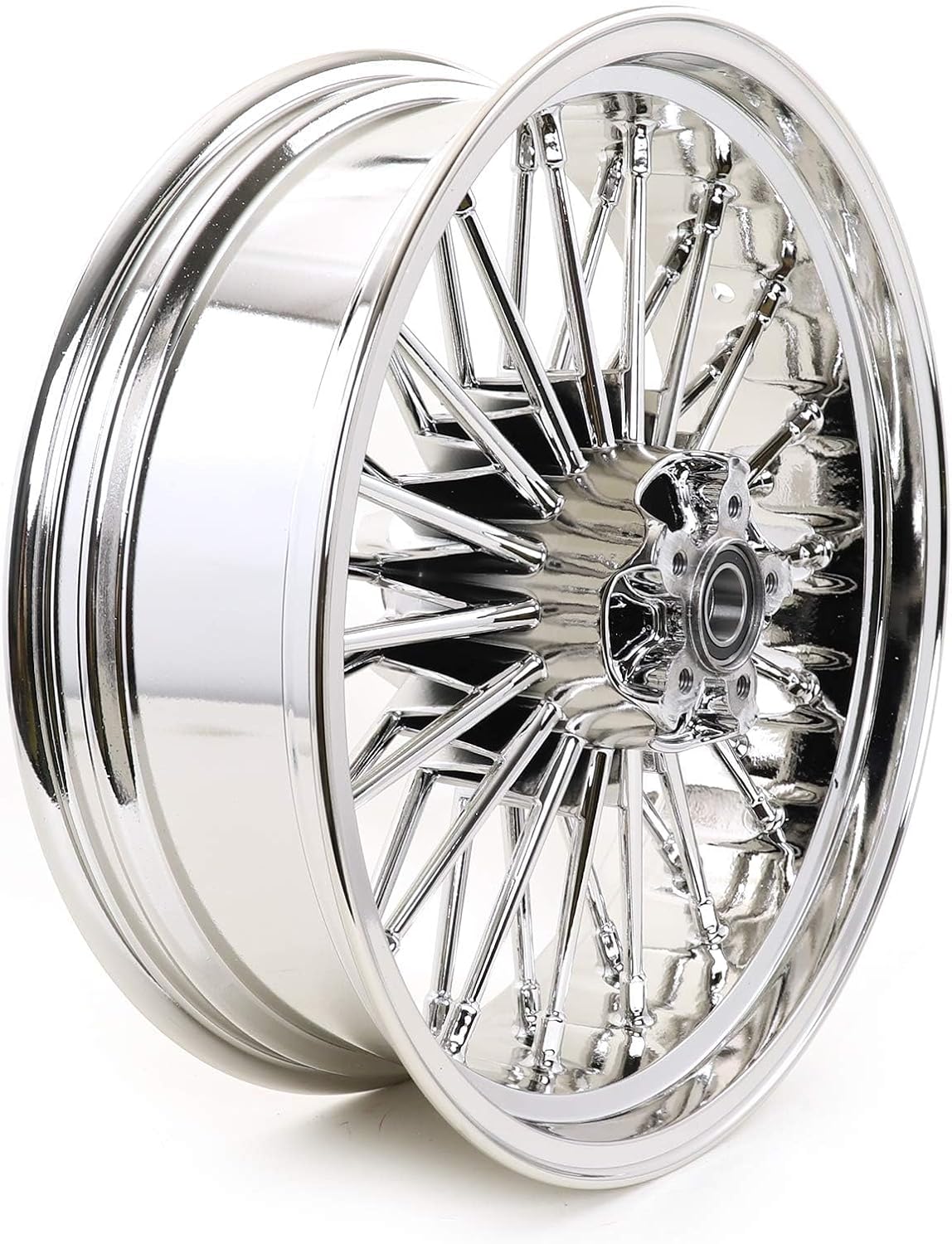 TOFR 17x6.0 Black Rear Wheel Rim Fat King Spokes Tubeless For Harley Dyna Fat Bob 2008-2017 Softail Standard Custom Night Train Springer 2006-2010 FatBoy 2007-2017