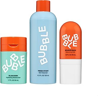 Daily Routine Set: Fresh Start PHA Gel Face Wash (125ml), Bounce Back Toner Mist (55ml), Slam Dunk Hydrating Face Lotion (50ml) - Gentle Skincare for Teens & Adults