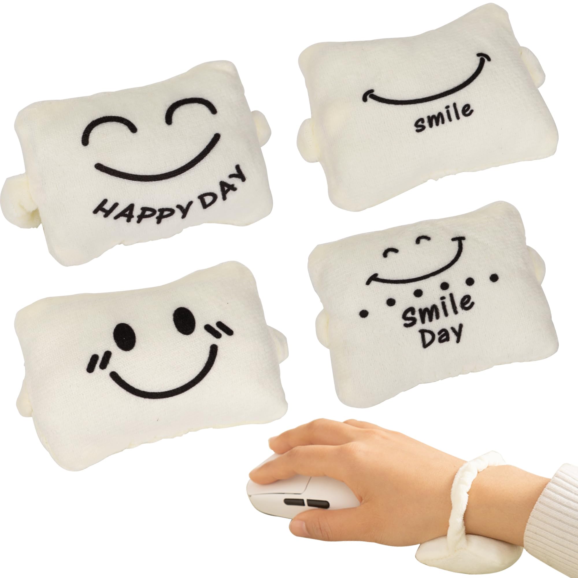 4-Pack Ergonomic Wrist Rest Set Wearable Mouse Keyboard Support Portable Cushion for Gaming Typing Gaming,Comfortable Support for Office and Desk Use