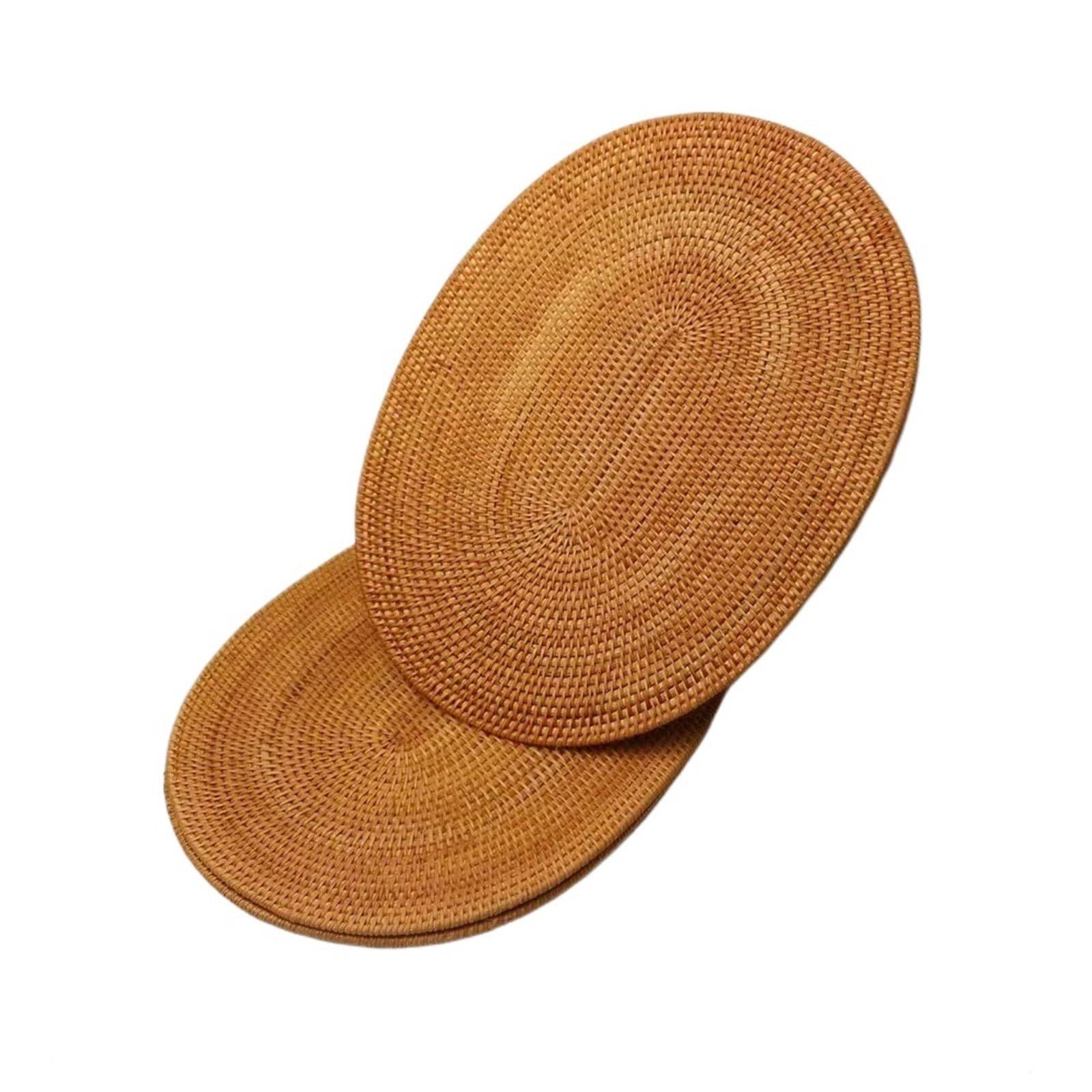 LUYSGBXR Oval Table Mats 2PC Woven Placemats Oval Round Table Mats Place Mat Placemat 30X40cm