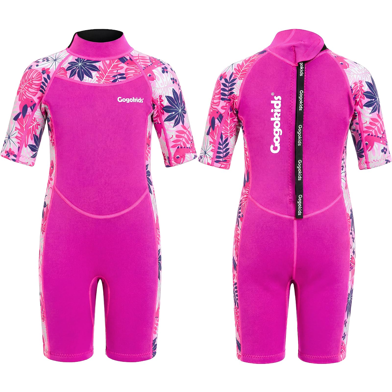 Gogokids Kids Shorty Wetsuit, 2mm SCR Lightweight Neoprene for Toddlers, Back Zip Children’s Short Wet Suit for Comfort & Warmth, Swimming, Snorkelling & Surfing, Ages 2–8 Boys Girls