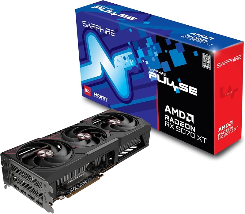 11348-03-20G Tarjeta gráfica para juegos Pulse AMD Radeon™ RX 9070 XT con 16 GB GDDR6, AMD RDNA 4