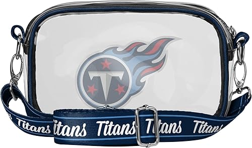 Vista 20 de FOCO NFL Womens NFL Team Logo Stripe Clear Crossbody Bag