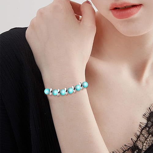 Miniatura 6 de 100 cuentas espaciadoras de disco plano de 0.236 pulgadas de acero inoxidable, redondas, espaciadores de cuentas sueltas, dijes espaciadores de