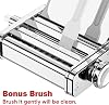 Accesorio de pasta GVODE 3 en 1 para batidoras KitchenAid, rodillo y cortador | Set de rodillo y cortador de pasta todo metal 3 en 1 con cortadores de espagueti y fettuccine, 8 ajustes de grosor y cepillo de limpieza 7