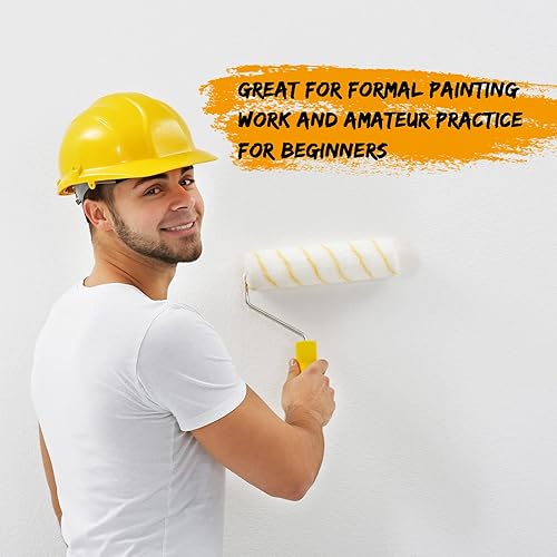 Miniatura 6 de Paquete de 24 cubiertas de rodillos de pintura de microfibra de 9 x 12 pulgadas, fundas grandes de poliéster para pintar paredes, techos,