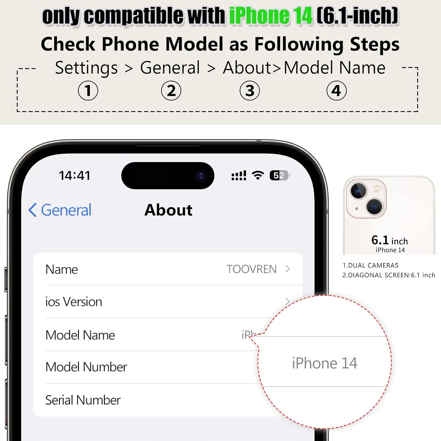 TOOVREN Phone Cover for iPhone 14 Wallet Case with Card Holder PU Leather fits iPhone 14 Case Wallet with Stand Detachable Phone Lanyard Neck Strap Case for Women & Men 6.1-Inch Green - Image 3