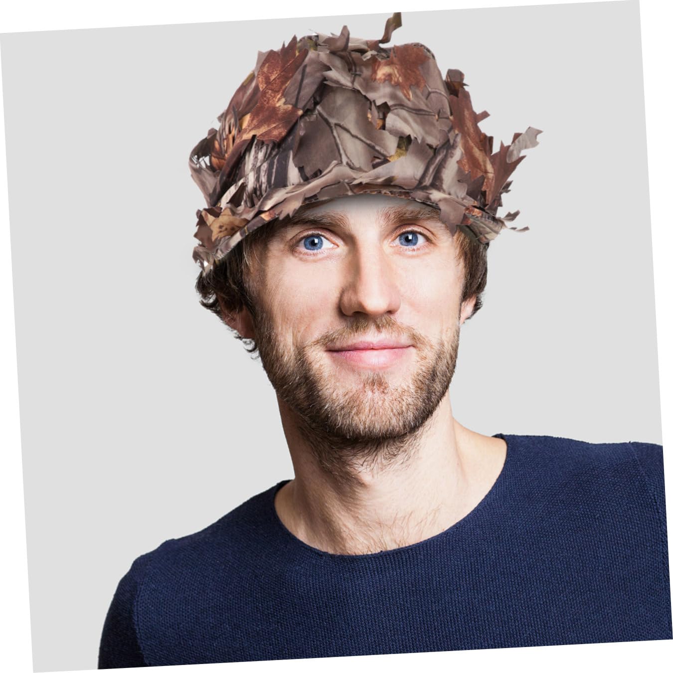 GALPADA Cappello Mimetico per Cappelli Bordo Viaggio Visiera Uomini Cappello di Feltro Sport Costume Berretto da Baseball con Berretto a Foglia Cappuccio con Foglia Poliestere