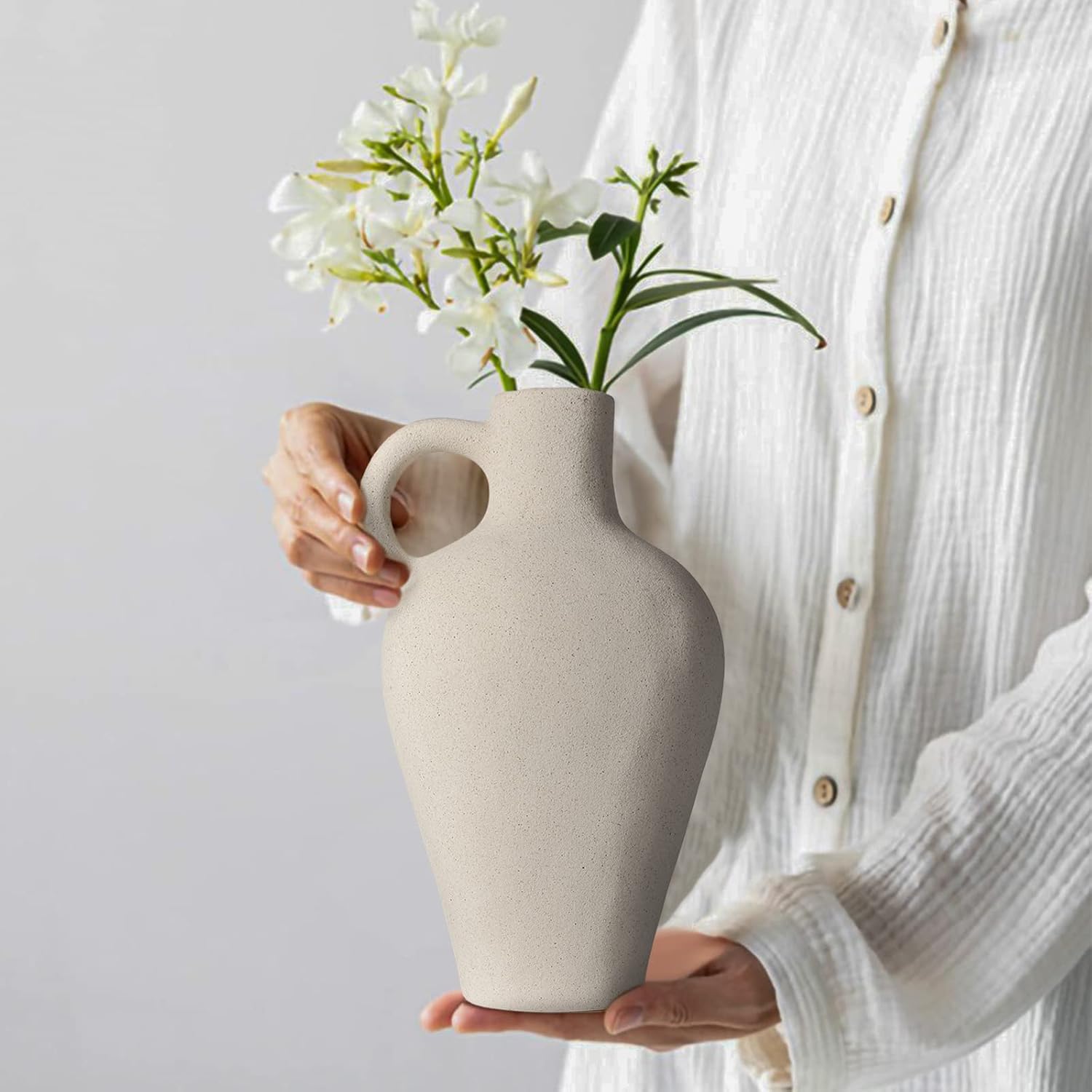 White Ceramic Vase Farmhouse Pampas Flower Vases Philippines Ubuy
