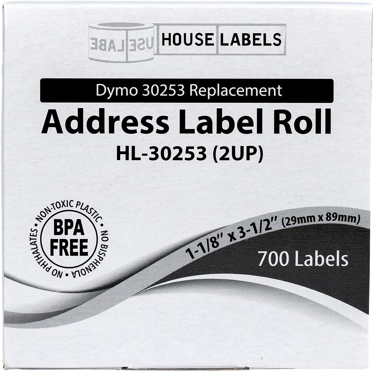 DYMO 30253 Compatible Address Labels - 50 Rolls Strong Adhesive Thermal Labels For LW 450, 4XL & Rollo