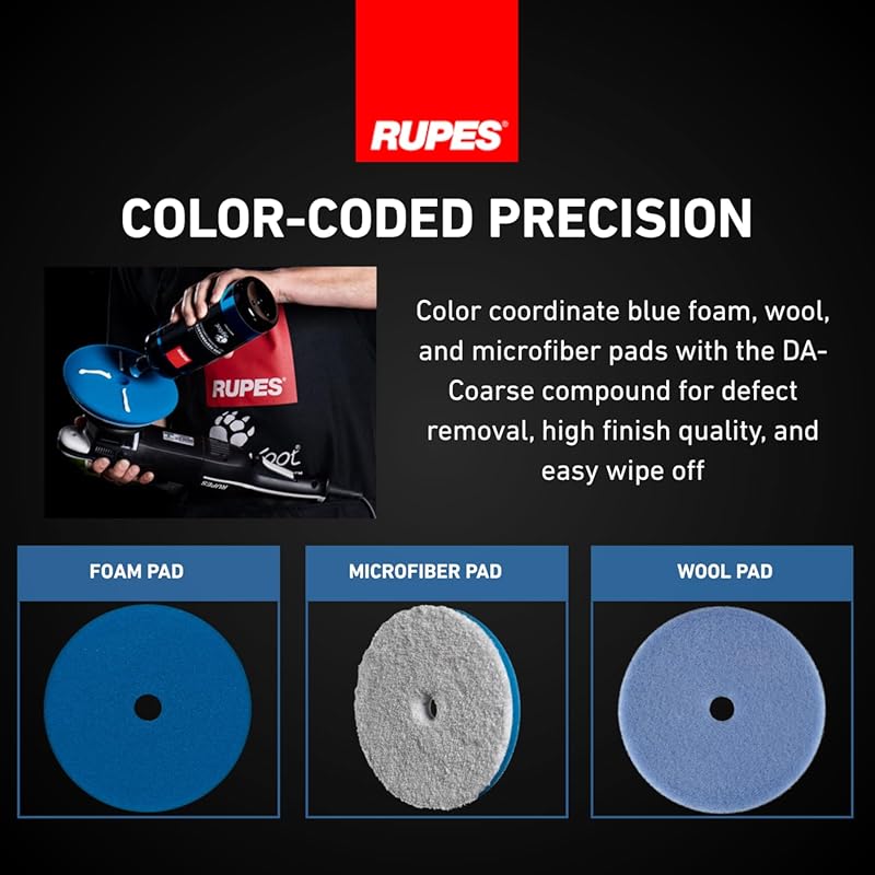 RUPES 250 ml D-A Coarse High Performance Cut Polishing Compound for Car Detailing & Removing Scratches (Pack of 1) | Mirco-Abrasive Technology | Removes Swirl Marks and Moderate to Severe Defects Coarse 250 ml Pack of 1