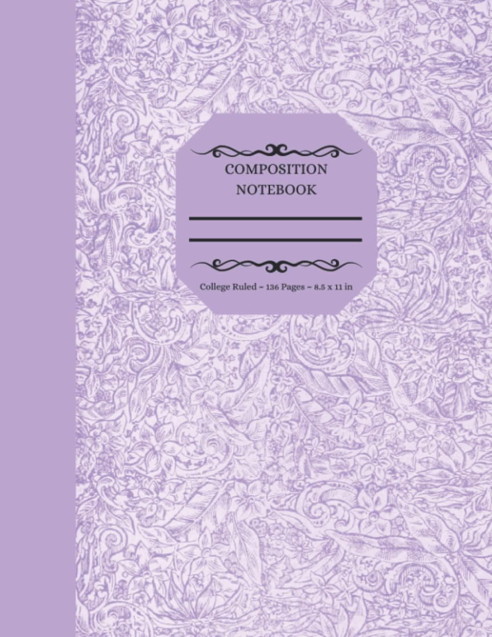 Lavender Posy Victorian Floral Pattern Composition Notebook