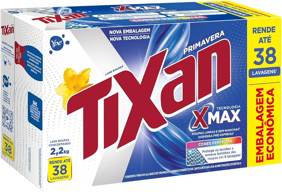 Tixan Ypê Lava Roupas em Pó Primavera 2,2Kg