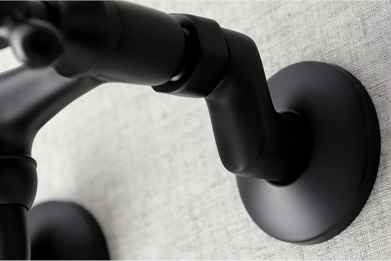 Kingston Brass KS216MB Kingston Two Handle Wall Mount Bathroom Faucet, Matte Black