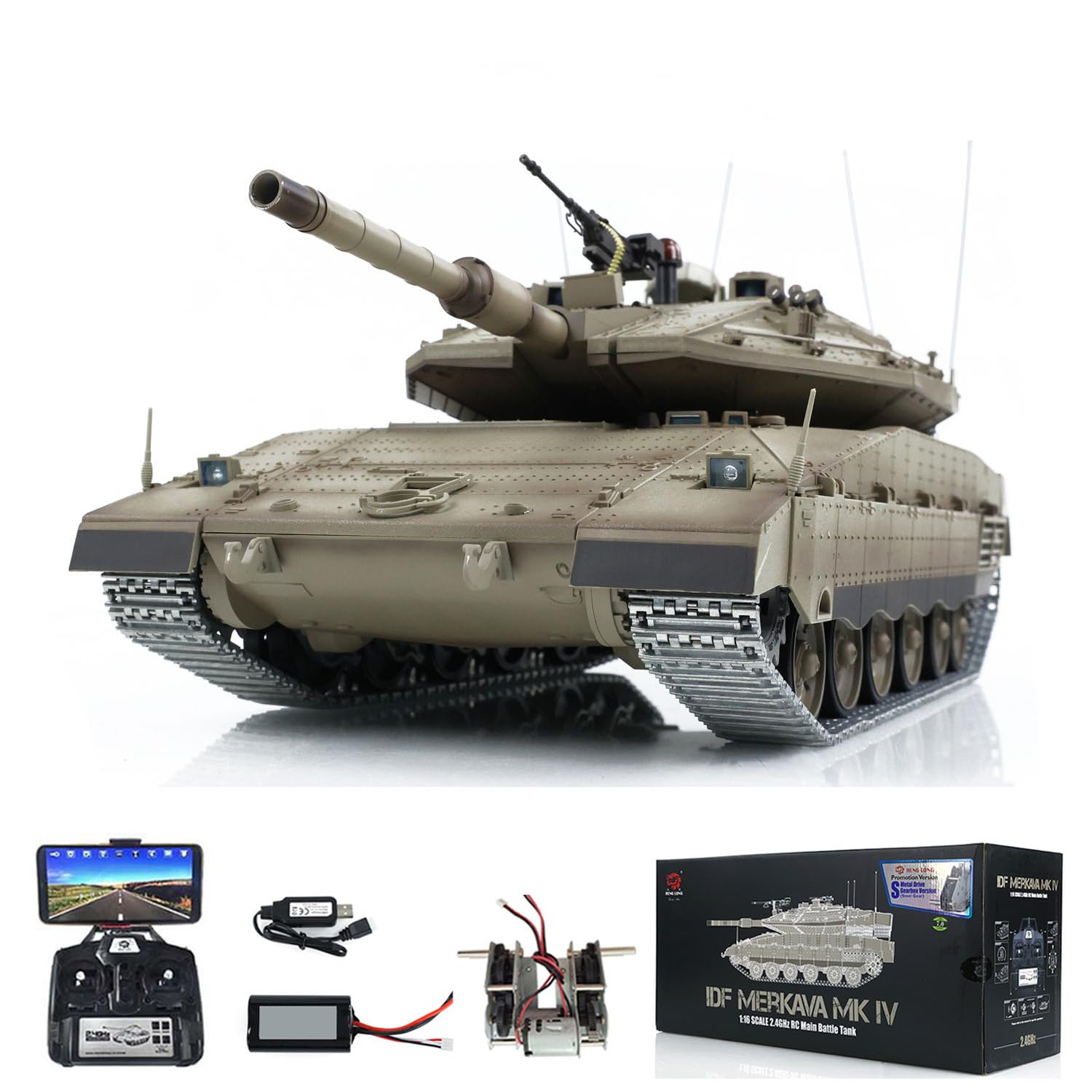 TOUCAN RC HOBBY 1:16 3958 RC Main Battle Tank IDF Merkava MK IV FPV Upgrade Edition
