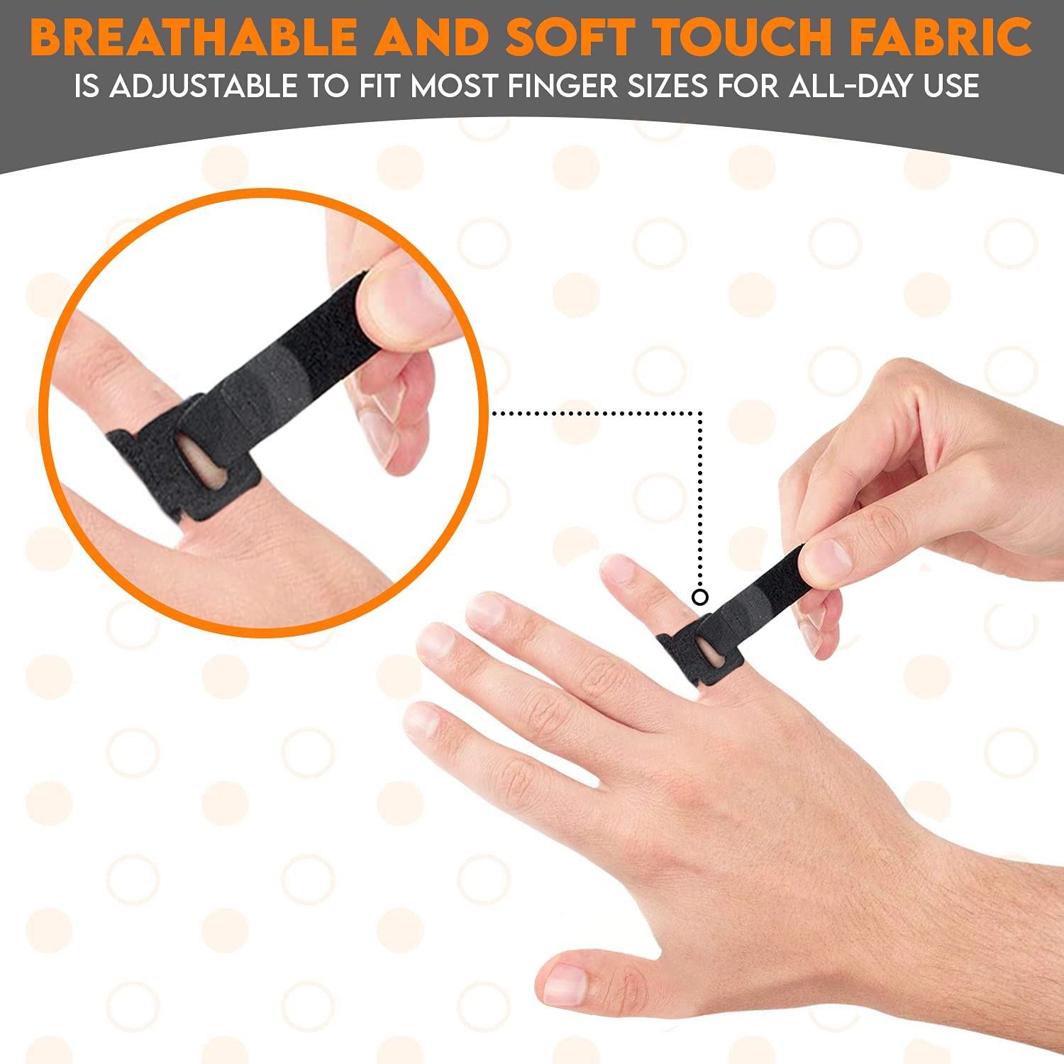 CTR Band Trigger Finger Splint - Support Brace for Middle, Ring, Index, Thumb and Pinky - Straightening Curved, Bent, Locked Hands - Tendon Lock Release Stabilizer Knuckle Wrap : Health & Household