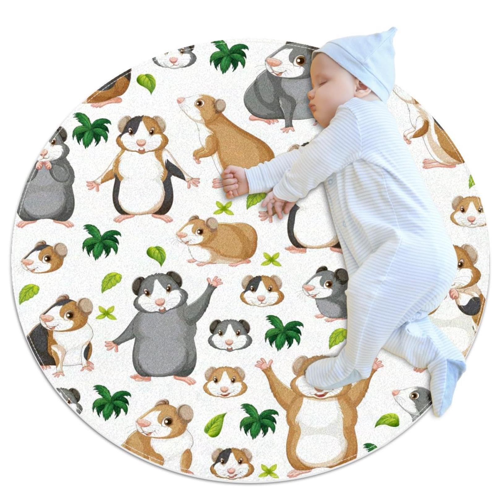 Tapis de salle de bain antidérapant et absorbant motif cochon d'Inde pour une sécurité totale