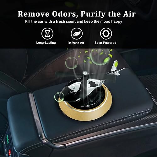 Miniatura 4 de Joyfunky Ambientadores para automóvil con rotación solar, decoración creativa de perfume para automóvil, alivia el estrés y purifica los olores, uso