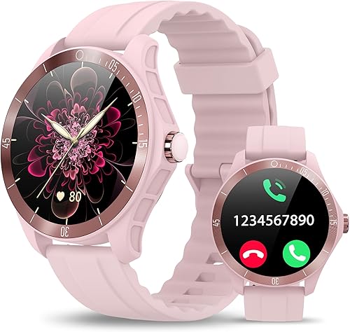 Reloj inteligente para responderhacer llamadas y Alexa con corona giratoria redonda de 1.38 pulgadas, rastreador de actividad física con monitor de