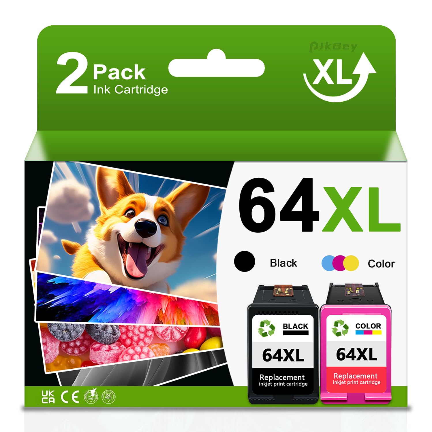 64XL Ink Cartridges Black Color Combo Pack Replacement for HP 64 64XL Ink High Yield for Envy Inspire 7900e 7200e 7255e 7955e Envy Photo 7155 7858